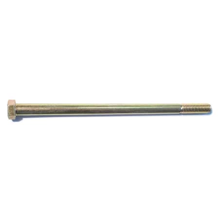 Midwest Fastener Grade 8, 7/16"-14 Hex Head Cap Screw, Zinc Yellow Steel, 8 in L, 10 PK 51614